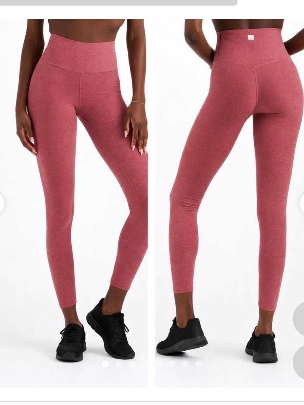 Vuori Women's Leggings and Crop Tank Set in Dusty Rose - Picture 3 of 3